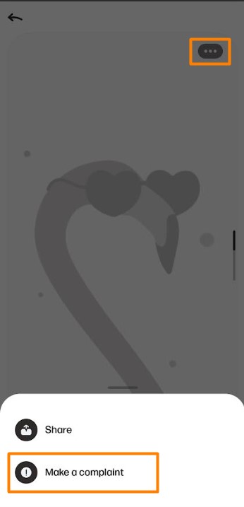 Report from the user's profile