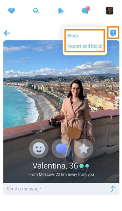 Report from the user's profile