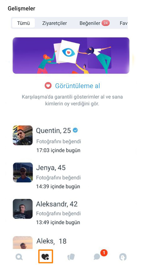 Etkinlikler Bölümü