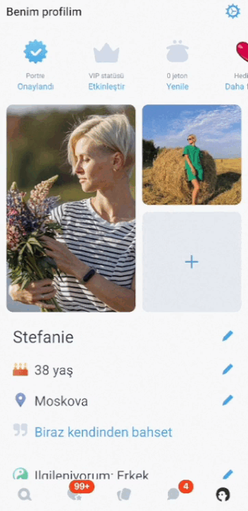 Profil silme süreci